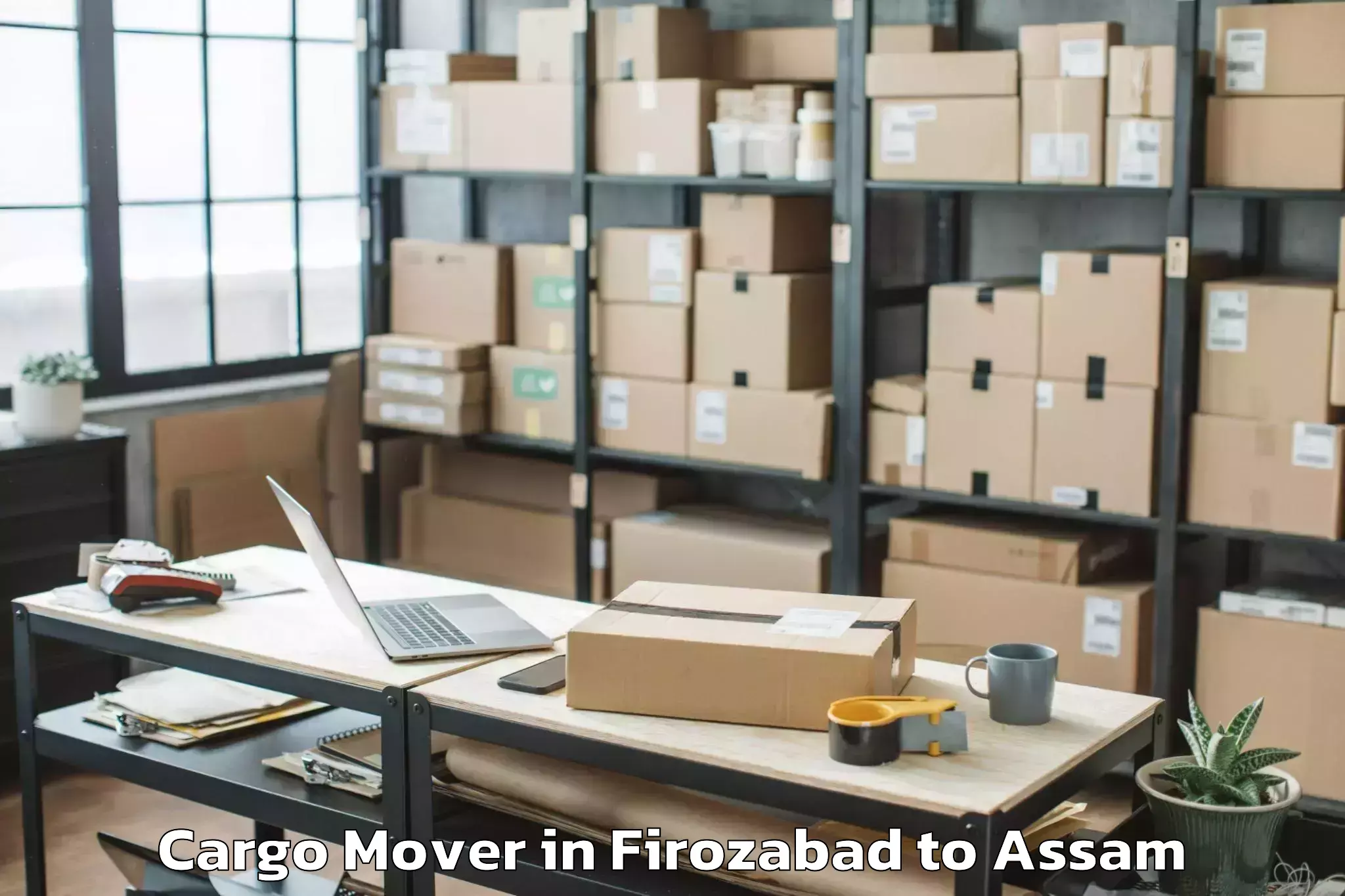 Top Firozabad to Dhubri Cargo Mover Available